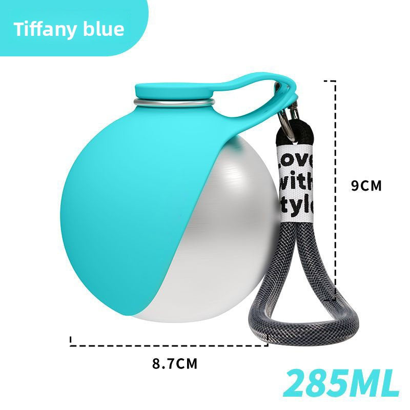 Silicone Stainless Steel Travel Water Bowl