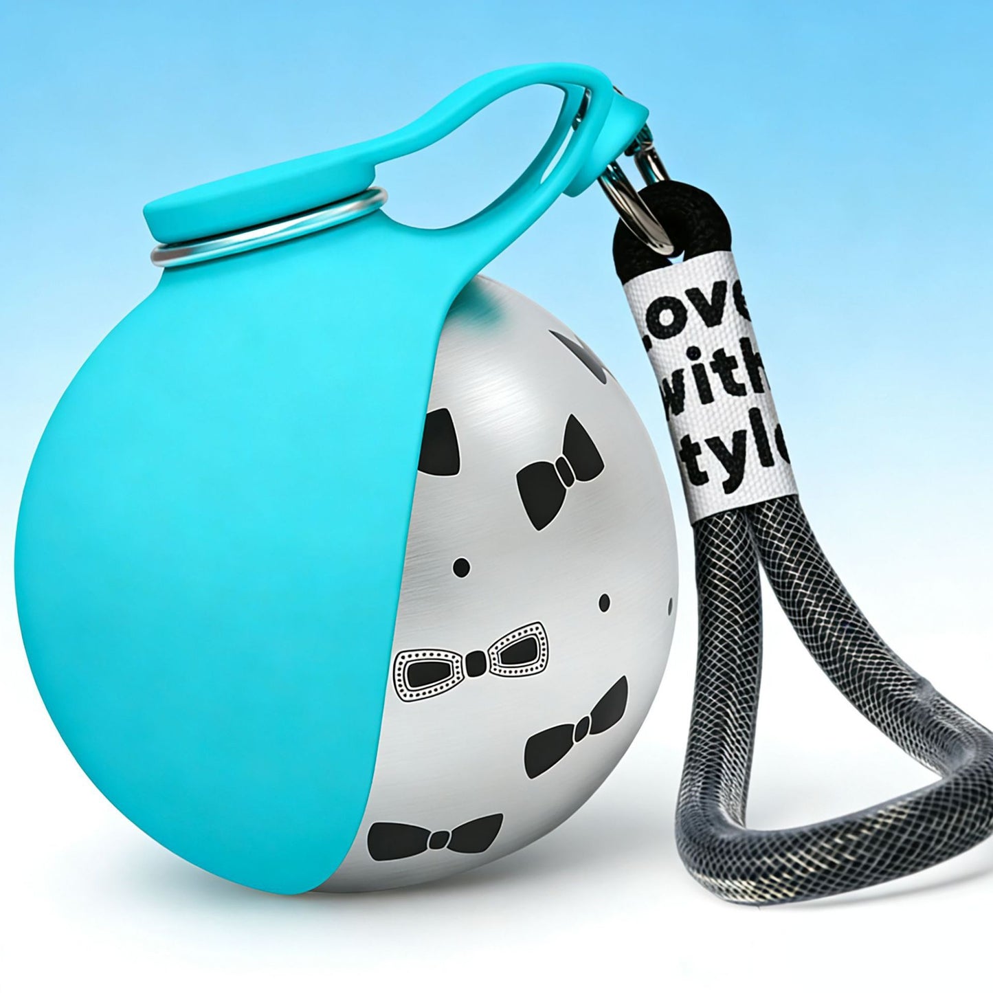 Silicone Stainless Steel Travel Water Bowl