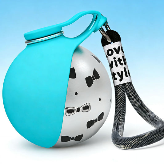Silicone Stainless Steel Travel Water Bowl
